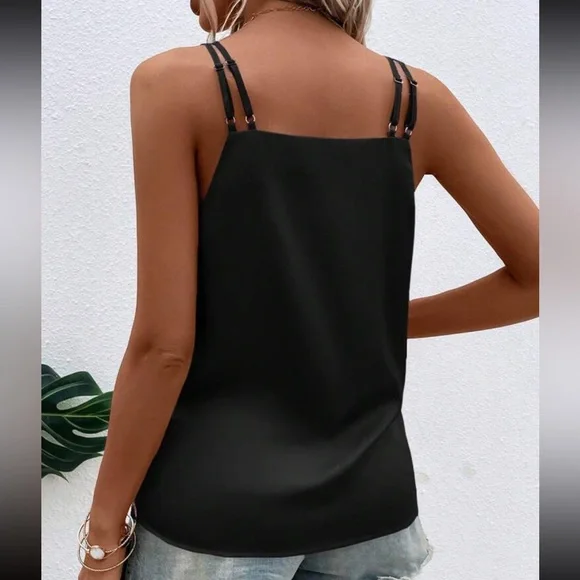 Luxe cross wrap cami top - Picture 3 of 6